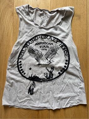 Chaser Neil Young Graphic Tank Top - Light Gray